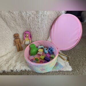 Colorful Kids Toy dolls dress up set with Storage Case!